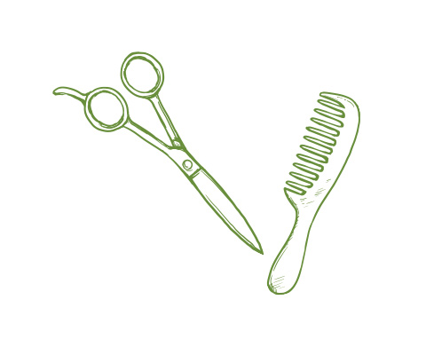 ハサミ　くし